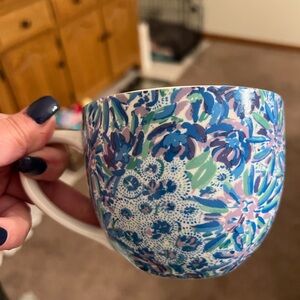 Lilly Pulitzer Vibrant Blue and Lavender Mug